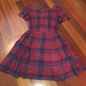 Plaid skater dress